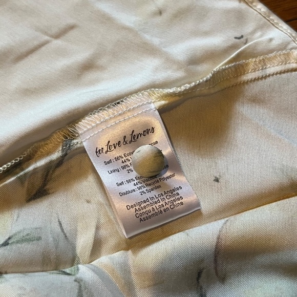 For Love & Lemons Sunny Lemon Serafina Puff Sleeve Summer Mini Dress NWT Size S - Picture 6 of 10